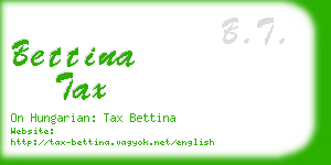 bettina tax business card